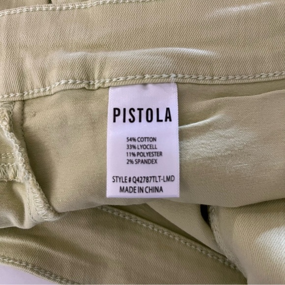 NWT Pistola Stretch Zipper Jeans Shorts in Limeade 24W - Picture 9 of 13